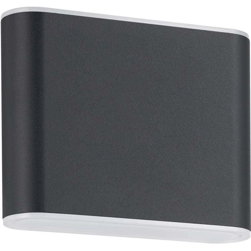 foto del prodotto applique esterno moderna grutti alluminio grigio policarbonato trasp led
