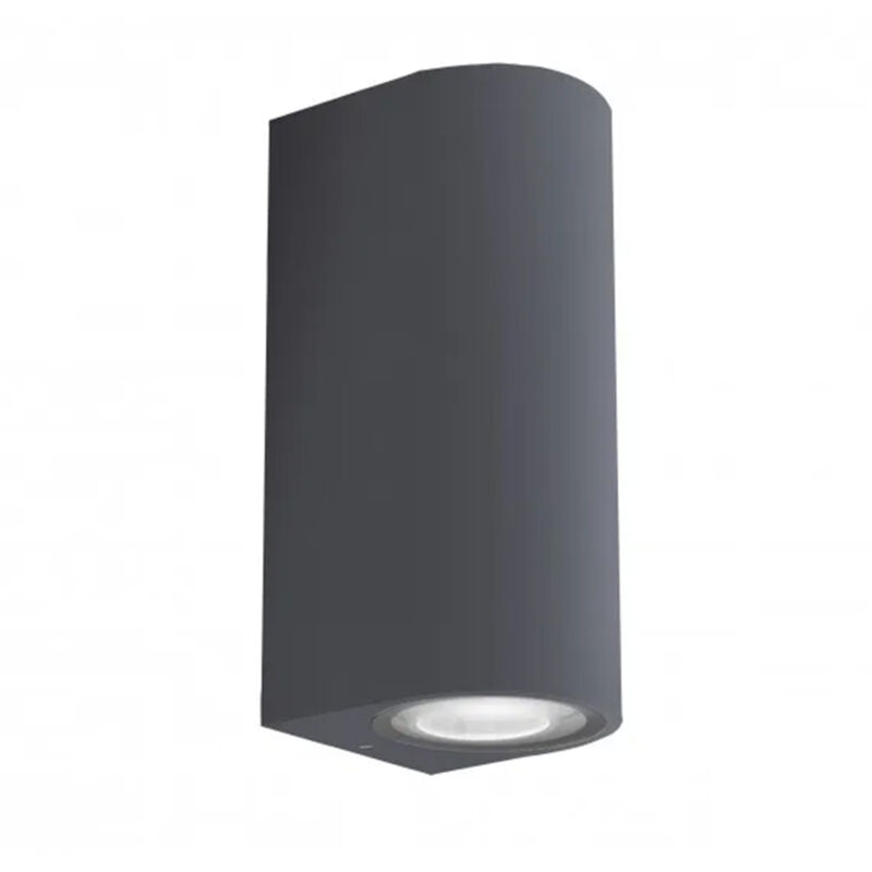foto del prodotto applique esterno moderna harper alluminio nero 2 luci gu10 ip54