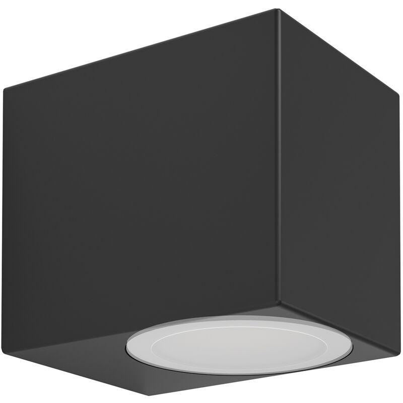 foto del prodotto applique esterno moderna jabaga policarbonato nero policarbonato trasp gu10