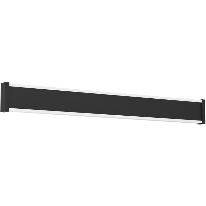 foto del prodotto applique esterno moderna neviano acciaio nero policarbonato bianco led 58cm