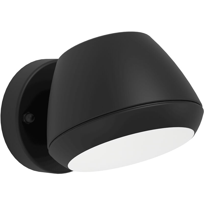 foto del prodotto applique esterno moderna nivarolo acciaio nero policarbonato bianco gu10