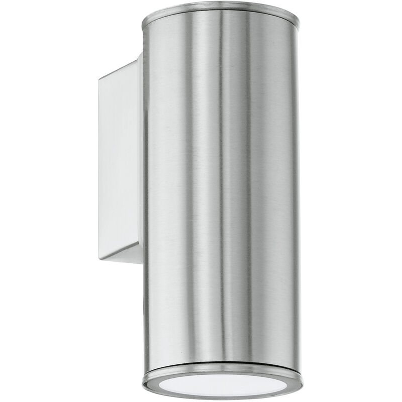 foto del prodotto applique esterno moderna riga acciaio argento led