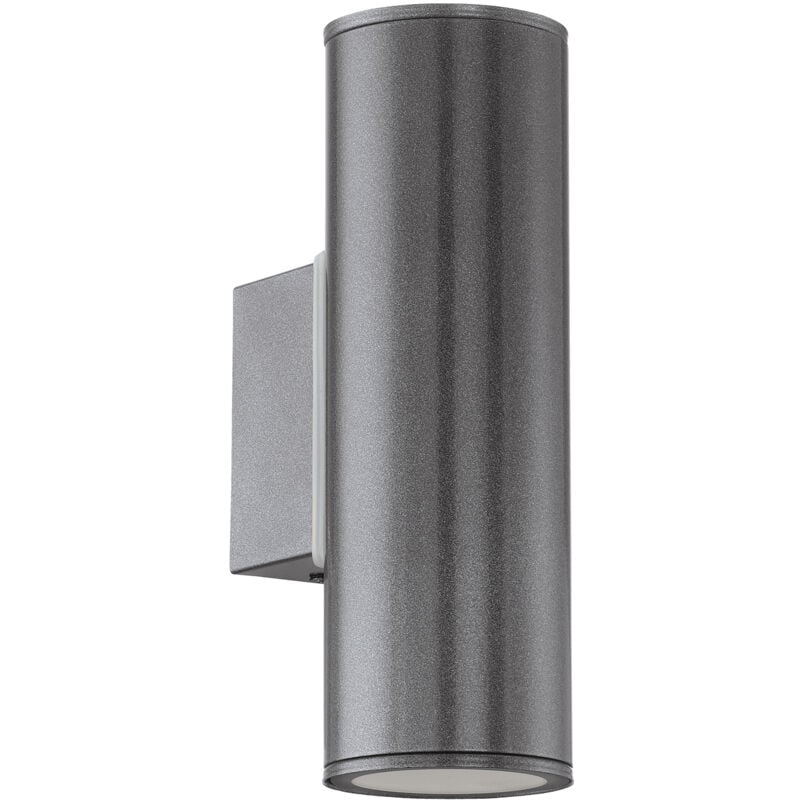 foto del prodotto applique esterno moderna riga metallo grigio 2 luce gu10