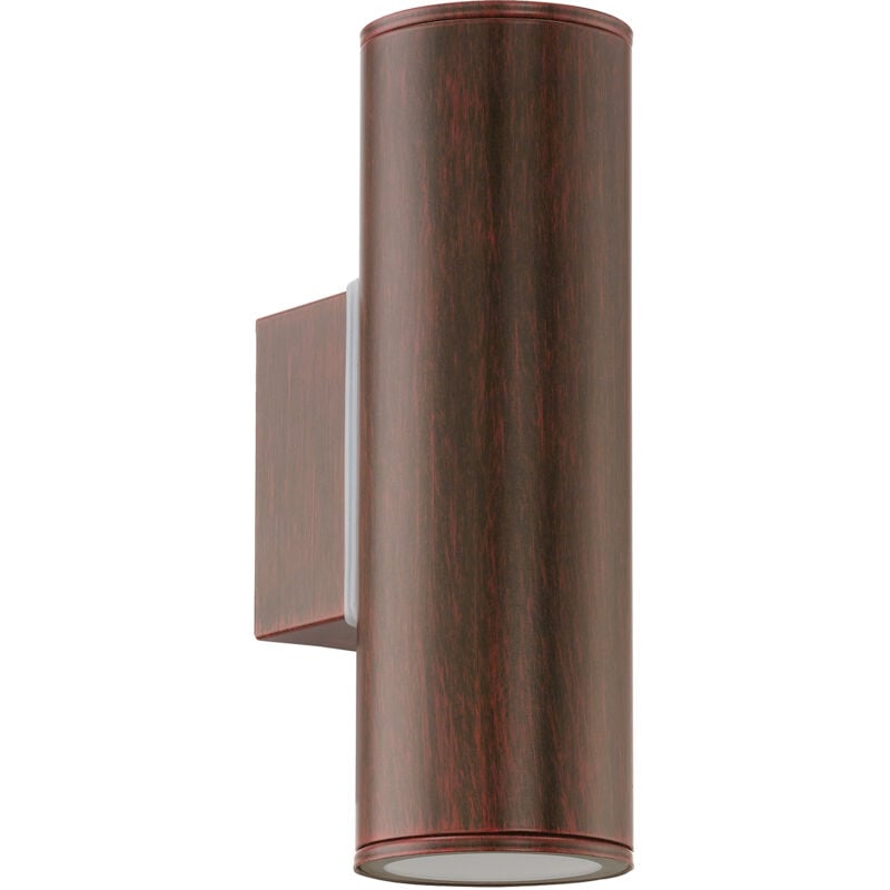 foto del prodotto applique esterno moderna riga metallo marrone 2 luce gu10