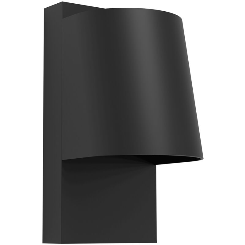foto del prodotto applique esterno moderna stagnone alluminio nero gu10