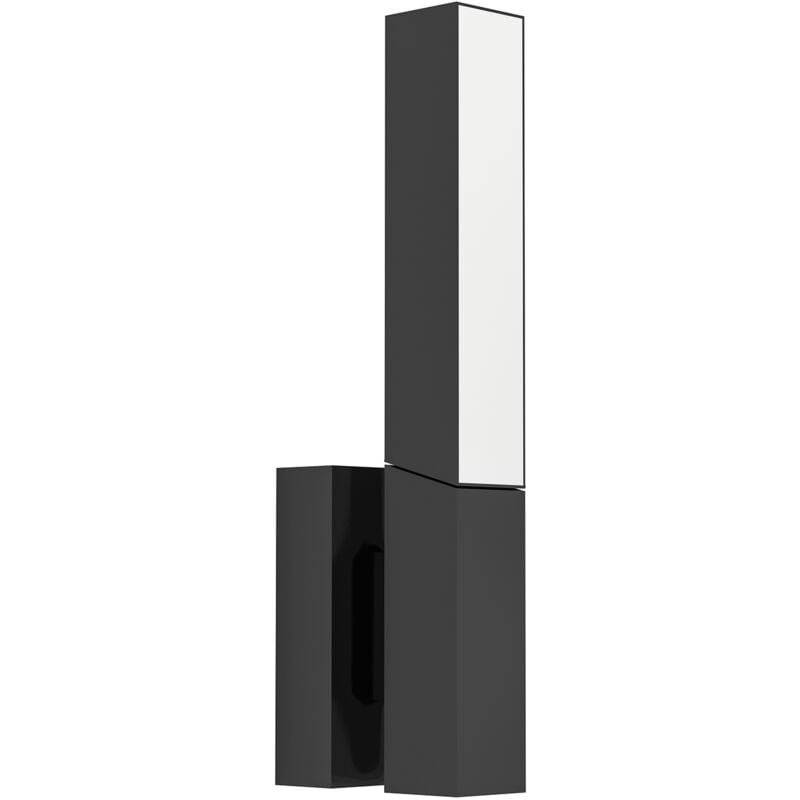 foto del prodotto applique esterno moderna ugento acciaio nero policarbonato bianco led