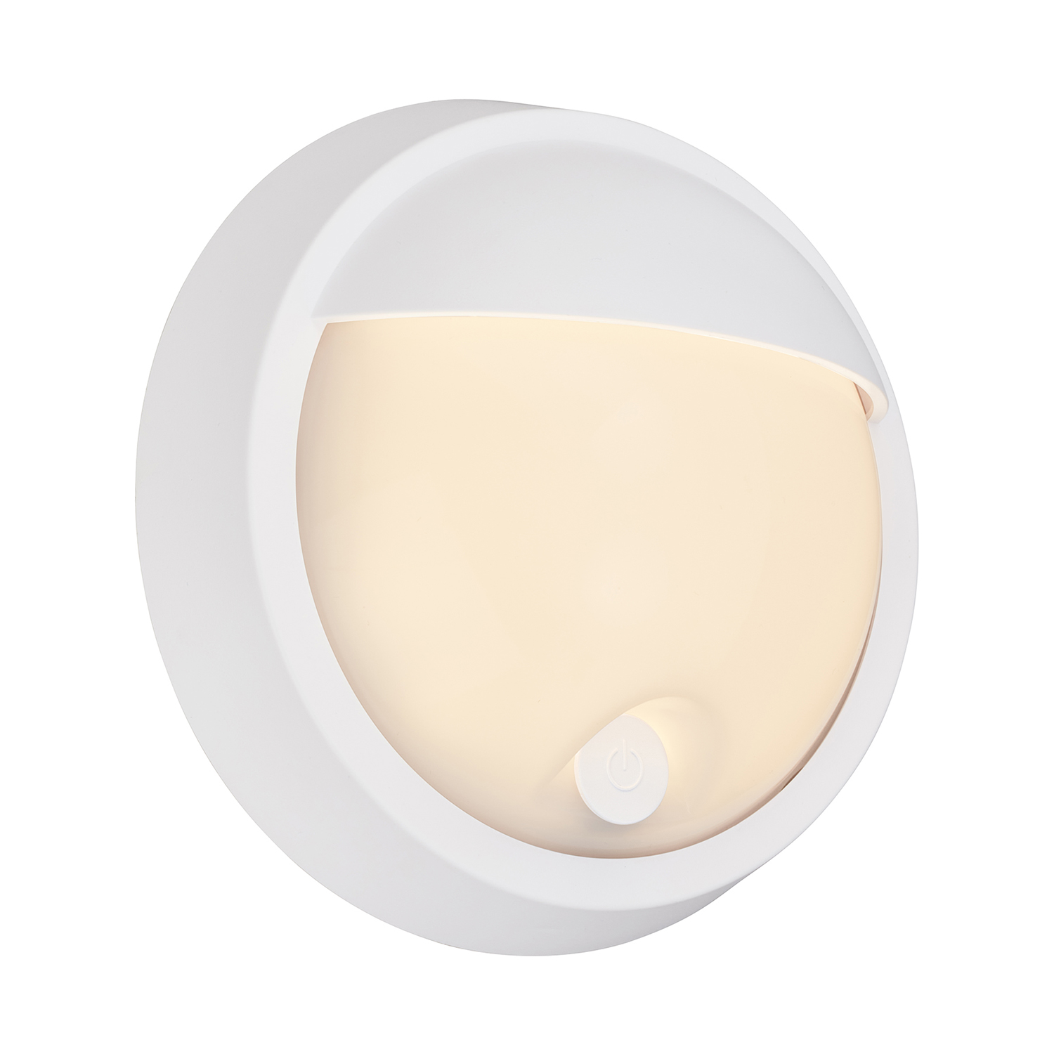 foto del prodotto applique esterno moderno puni metallo bianco opaco led integrato 4w 3000k