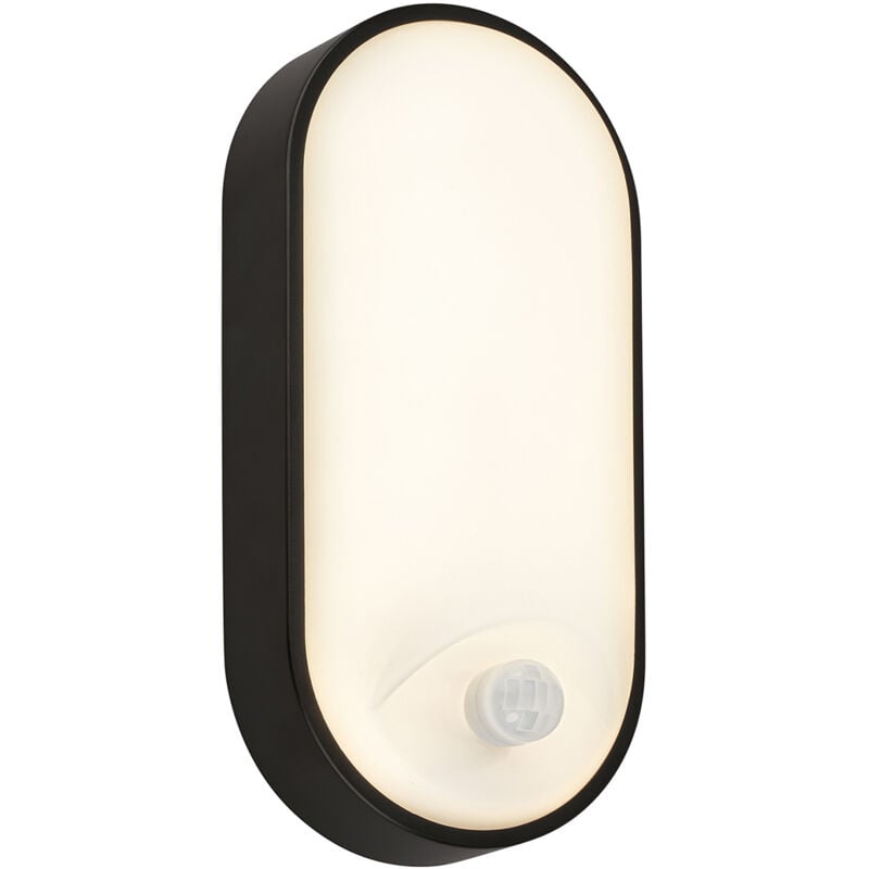 foto del prodotto applique esterno moderno ruch plastica nero led integrato 12w 3000k