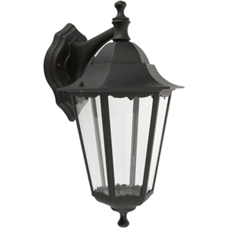 foto del prodotto applique esterno sawyer alluminio nero giu 1 luce e27 ip44