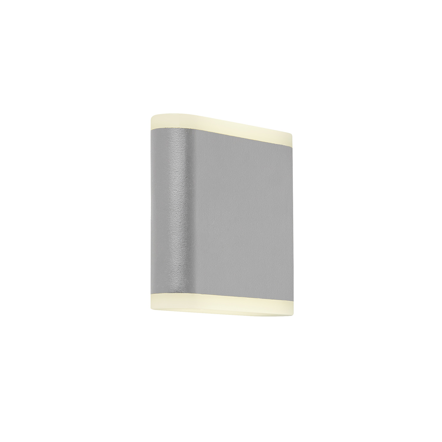 foto del prodotto applique esterno stratford alluminio grigio policarbonato bianco led 7,74w 4000k