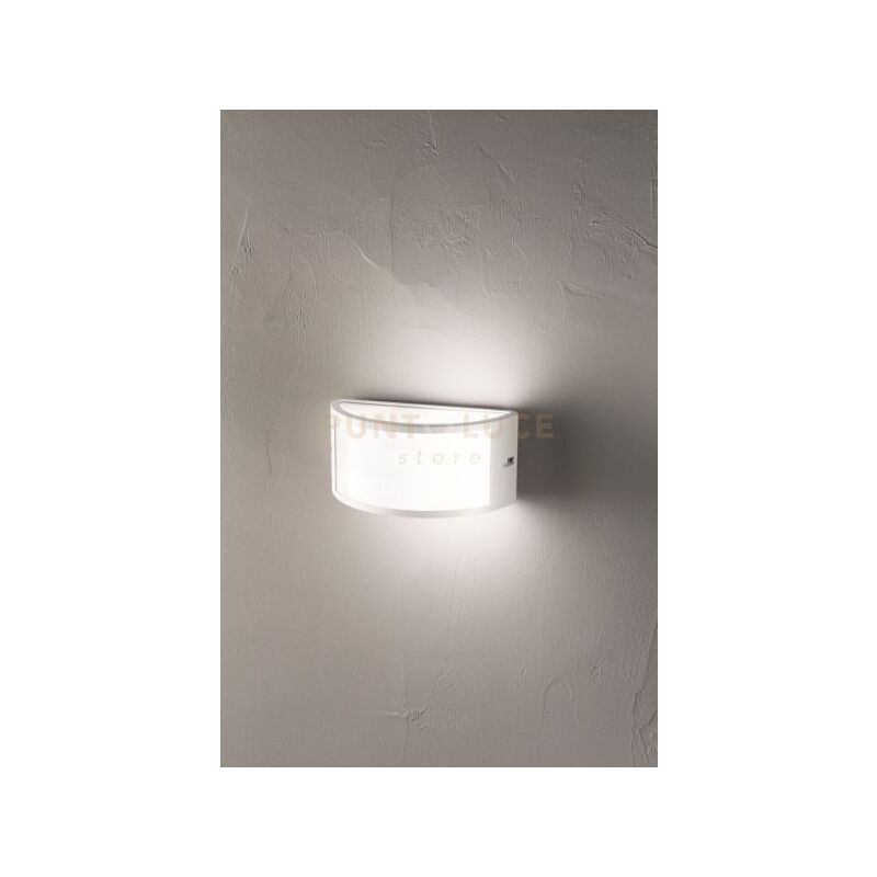 foto del prodotto applique fabius bianco 1 luce attacco e27 biemissione ip44 l.25cm