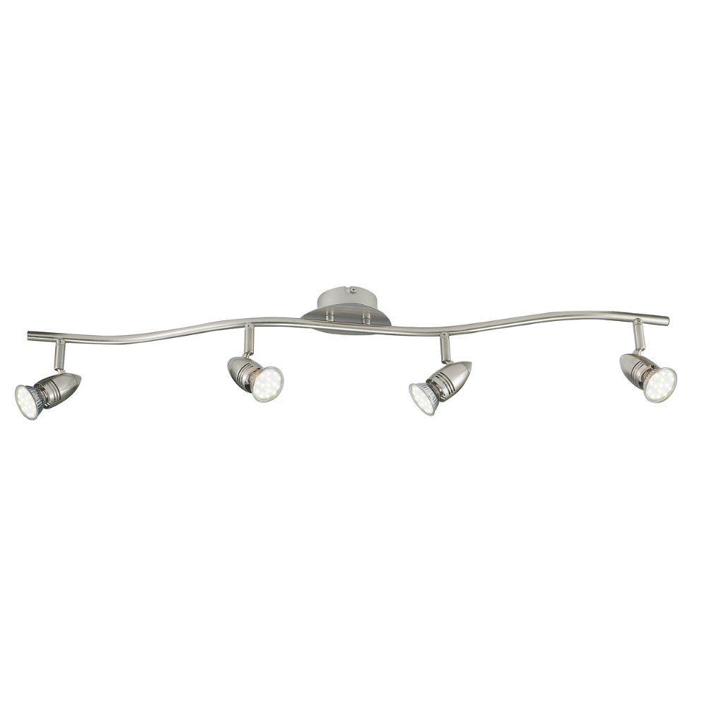 foto del prodotto applique faretti led orientabili soffitto spot attacco gu10x4 alimentazione 230v