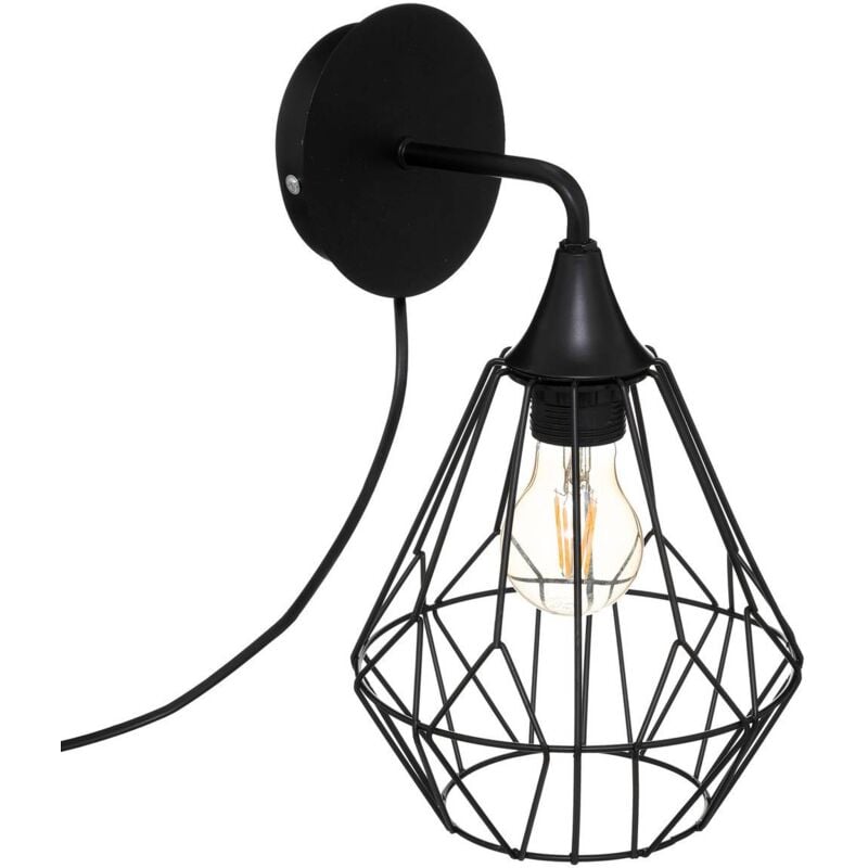 foto del prodotto applique flave in metallo nero d19cm atmosphera cr ateur d int rieur