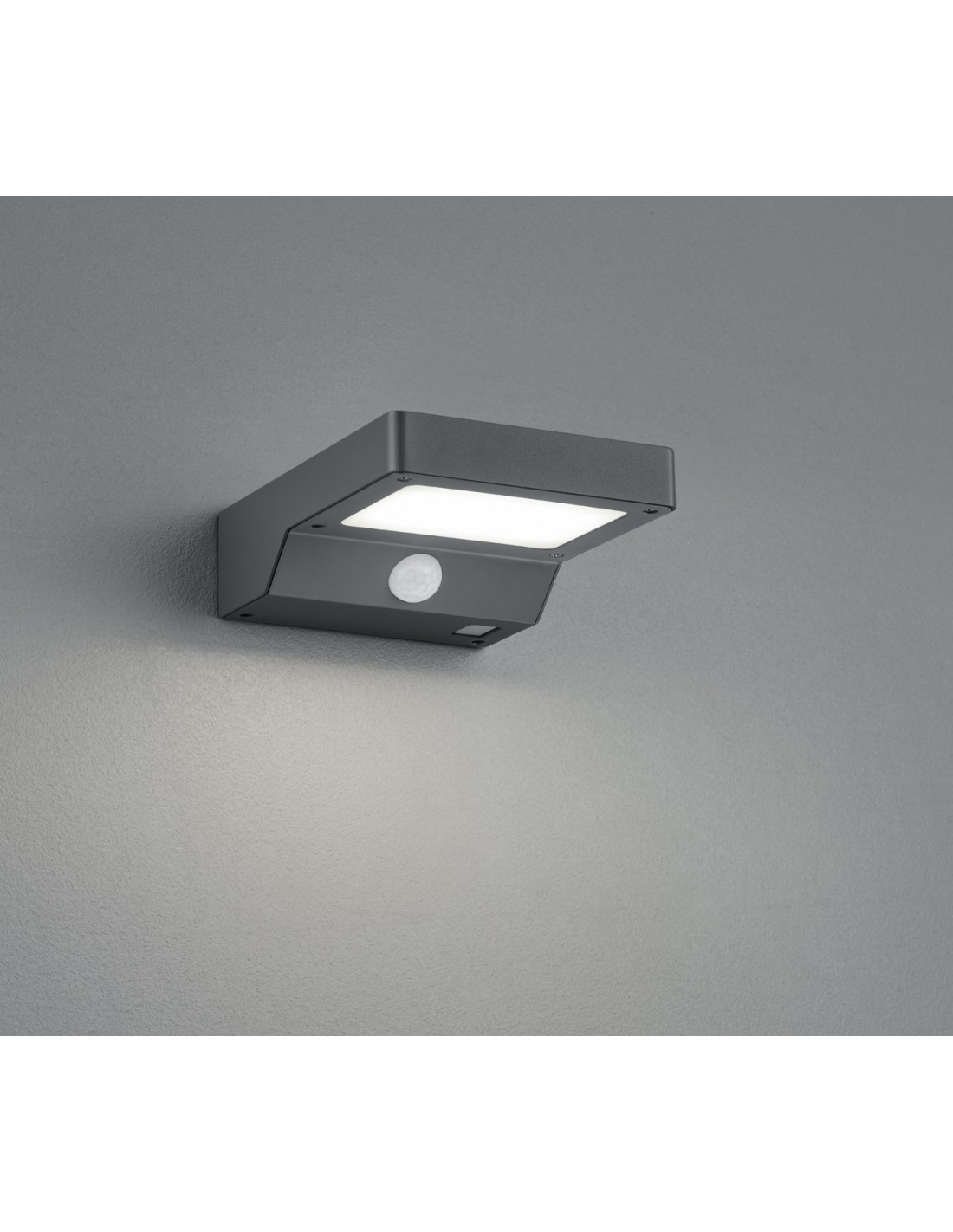 foto del prodotto applique fomosa led antracite ip44 con sensore movimento ad energia solare trio lighting