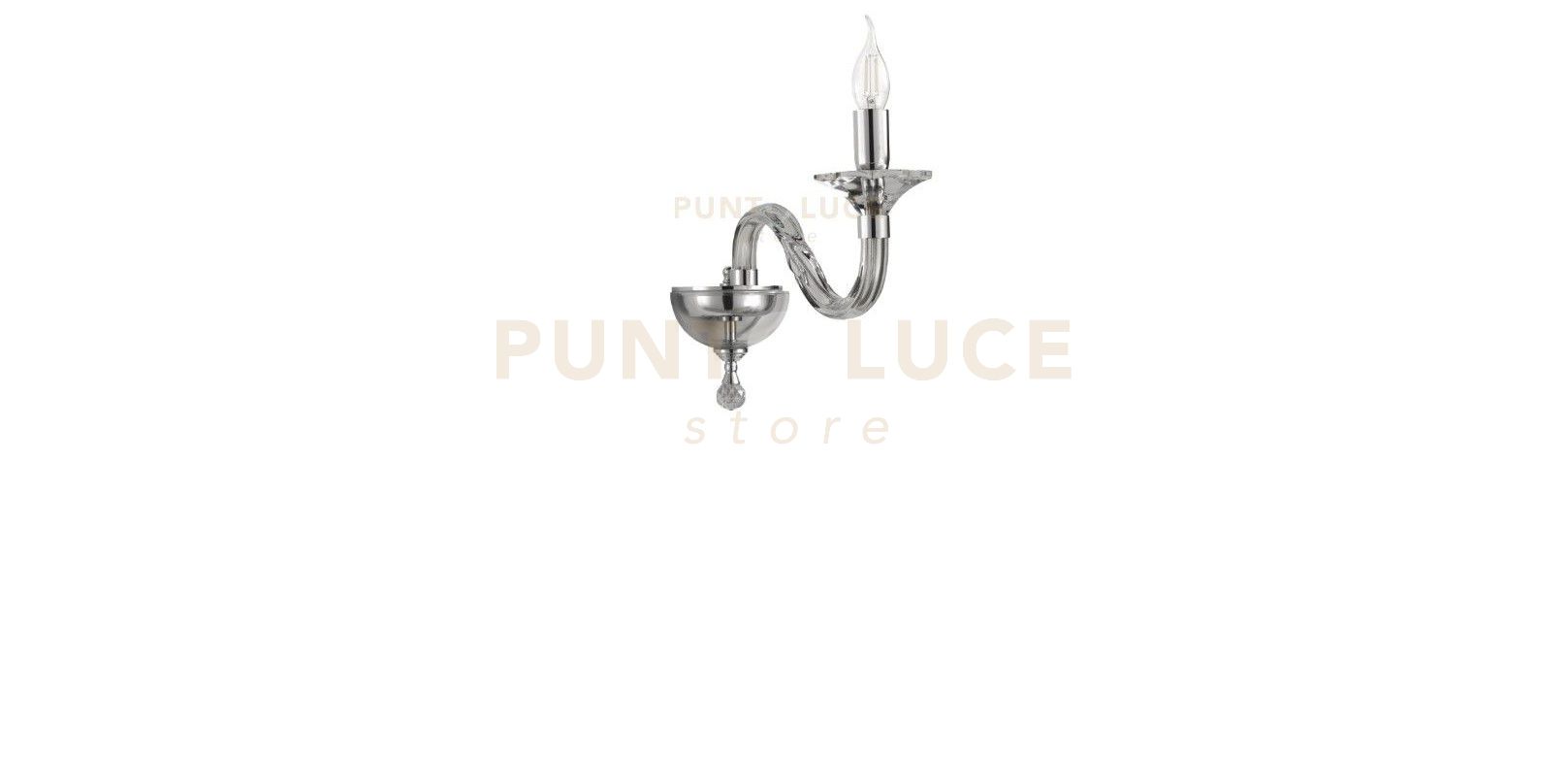 foto del prodotto applique gala 1 luci attacco e14 fume e cromo h.29cm