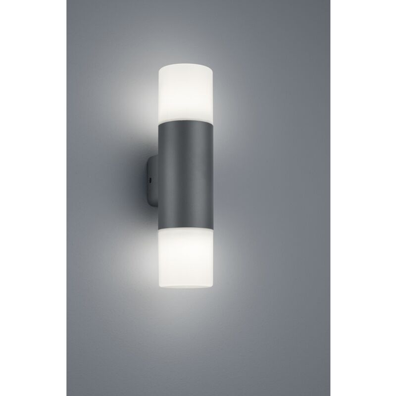 foto del prodotto applique hoosic biemissione 2xe27 antracite h33 cm ip44 trio lighting