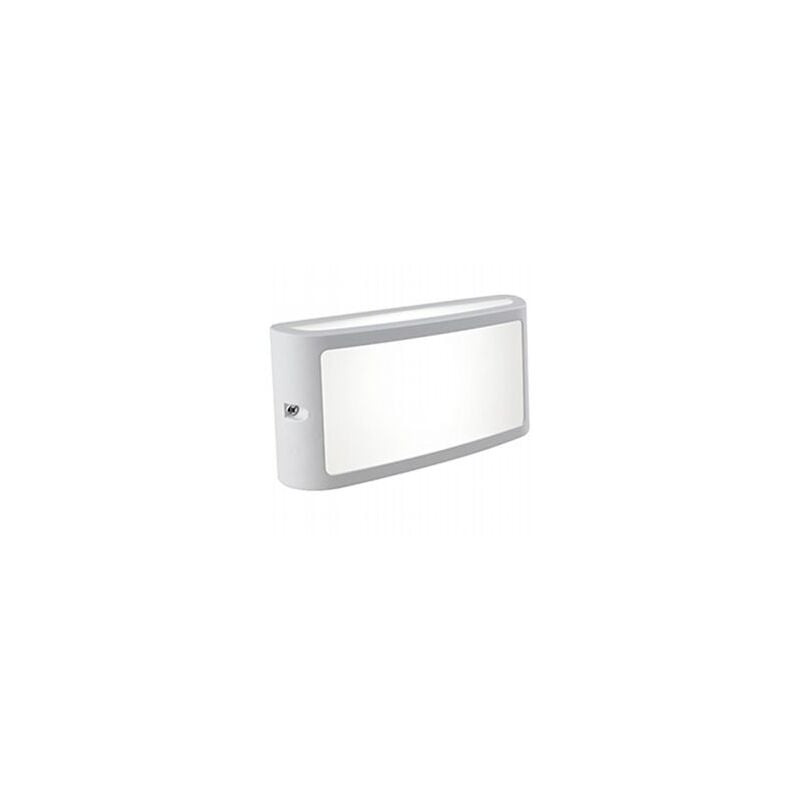 foto del prodotto applique in alluminio pressofuso con diffusore opalino 10w, 950 lumen, luce calda bianco
