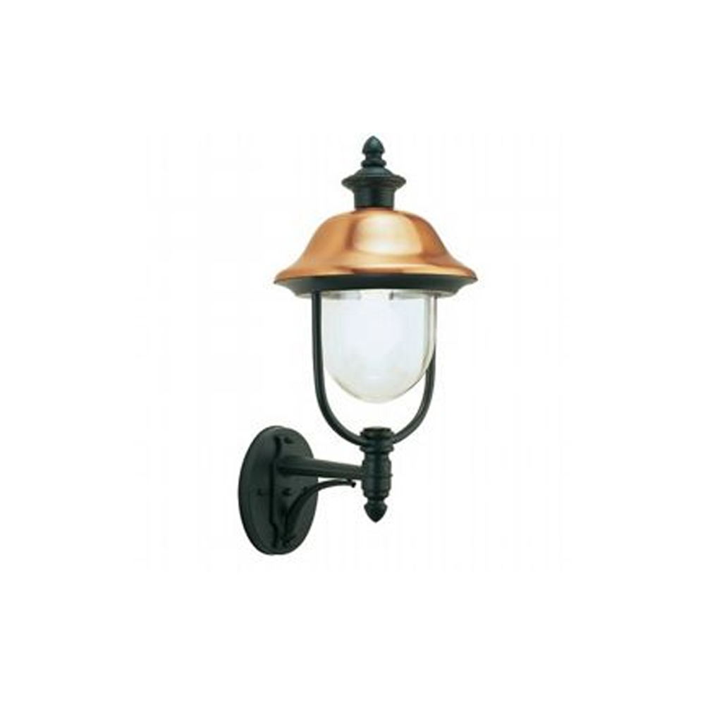 foto del prodotto applique in alto esterno contemp. rustica alluminio e metallo ruggine 1 luce e27