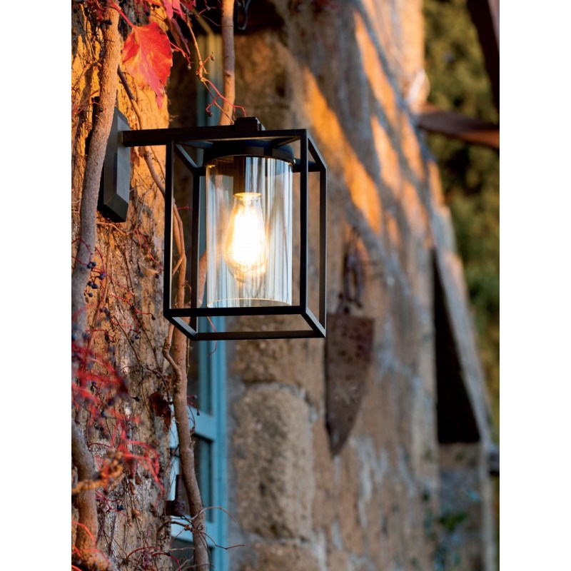 foto del prodotto applique in basso e27 domus bianco nero