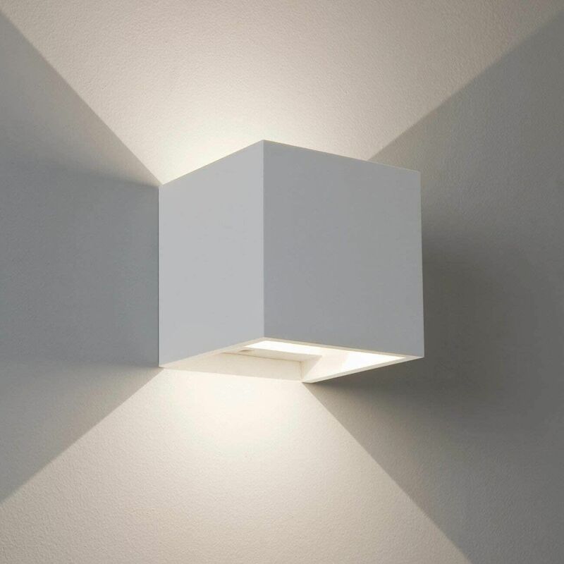 foto del prodotto applique in gesso dal design moderno con forma di cubo attacco per lampadine g9