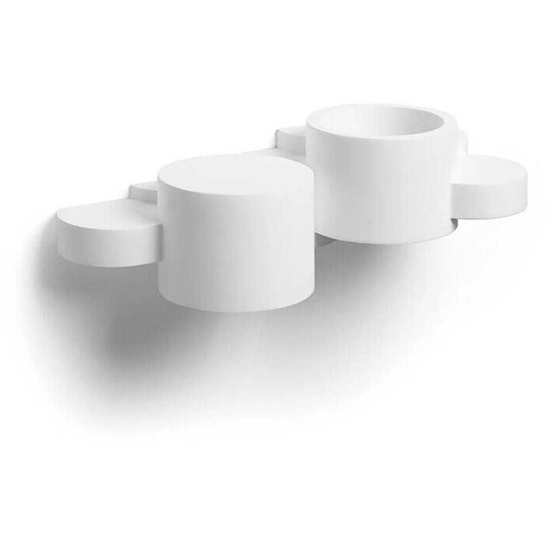 foto del prodotto applique in gesso parete bianco moderna luce up down g9 cilindri sfalsati gs e77 trade shop traesio
