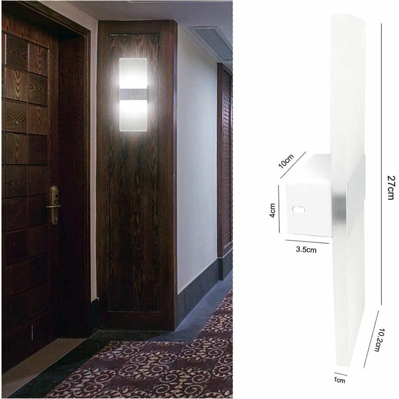 foto del prodotto applique in vetro lampada da parete led 3 tonalit luce bianca calda naturale
