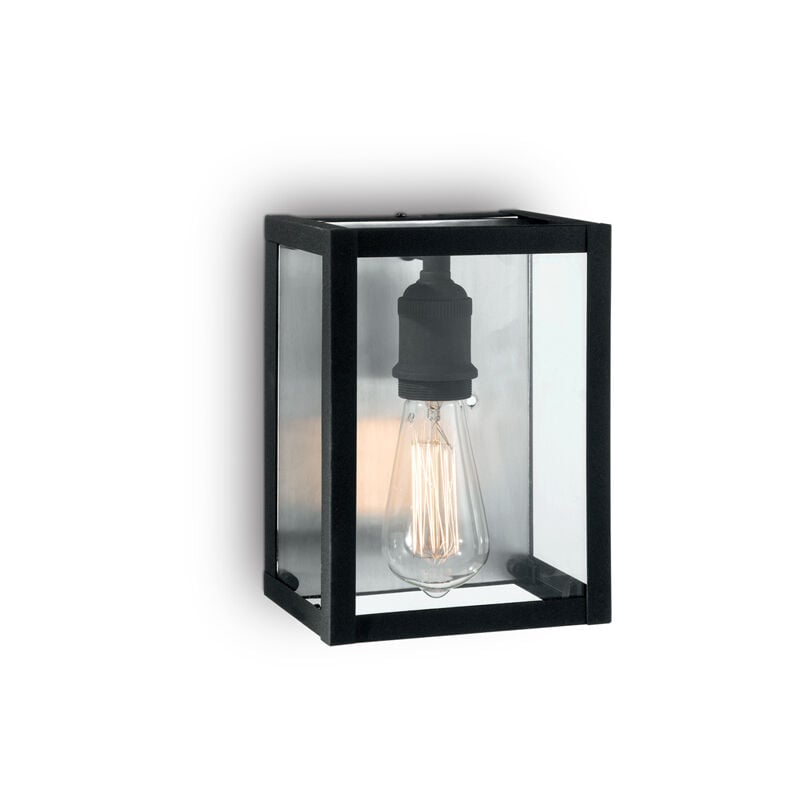 foto del prodotto applique industrial minimal igor metallo nero 1 luce e27