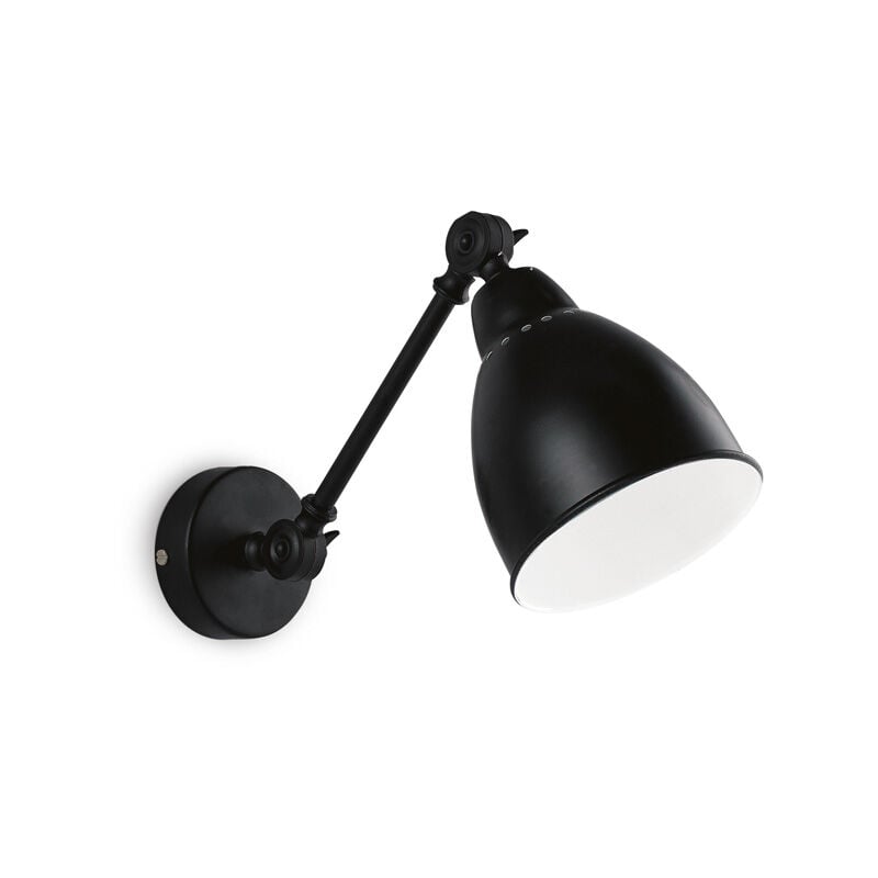 foto del prodotto applique industrial minimal newton metallo nero 1 luce e27