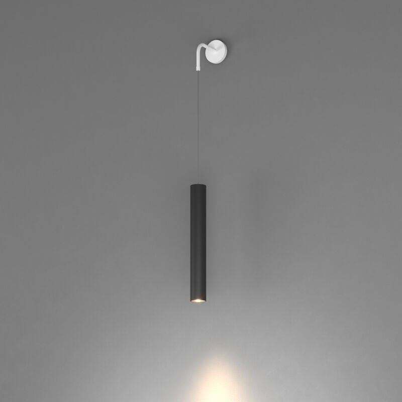 foto del prodotto applique industrial minimal xeana metallo bianco nero 1 luce gu10