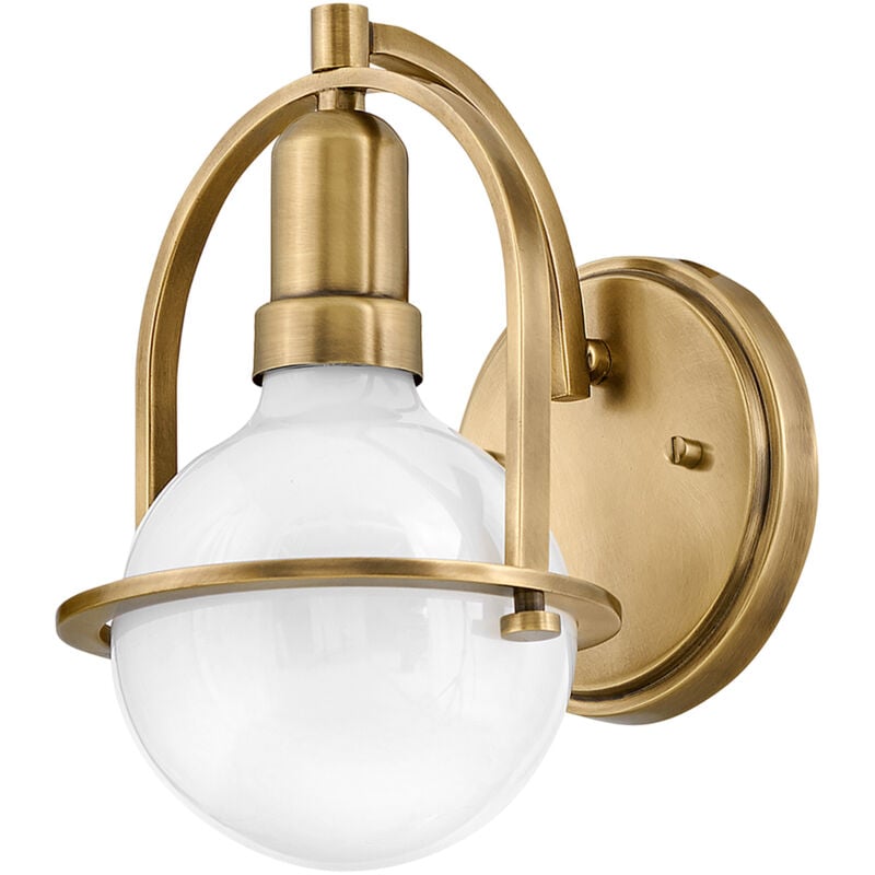 foto del prodotto applique industrial nordico somerset acciaio ottone antico 1 luce e27
