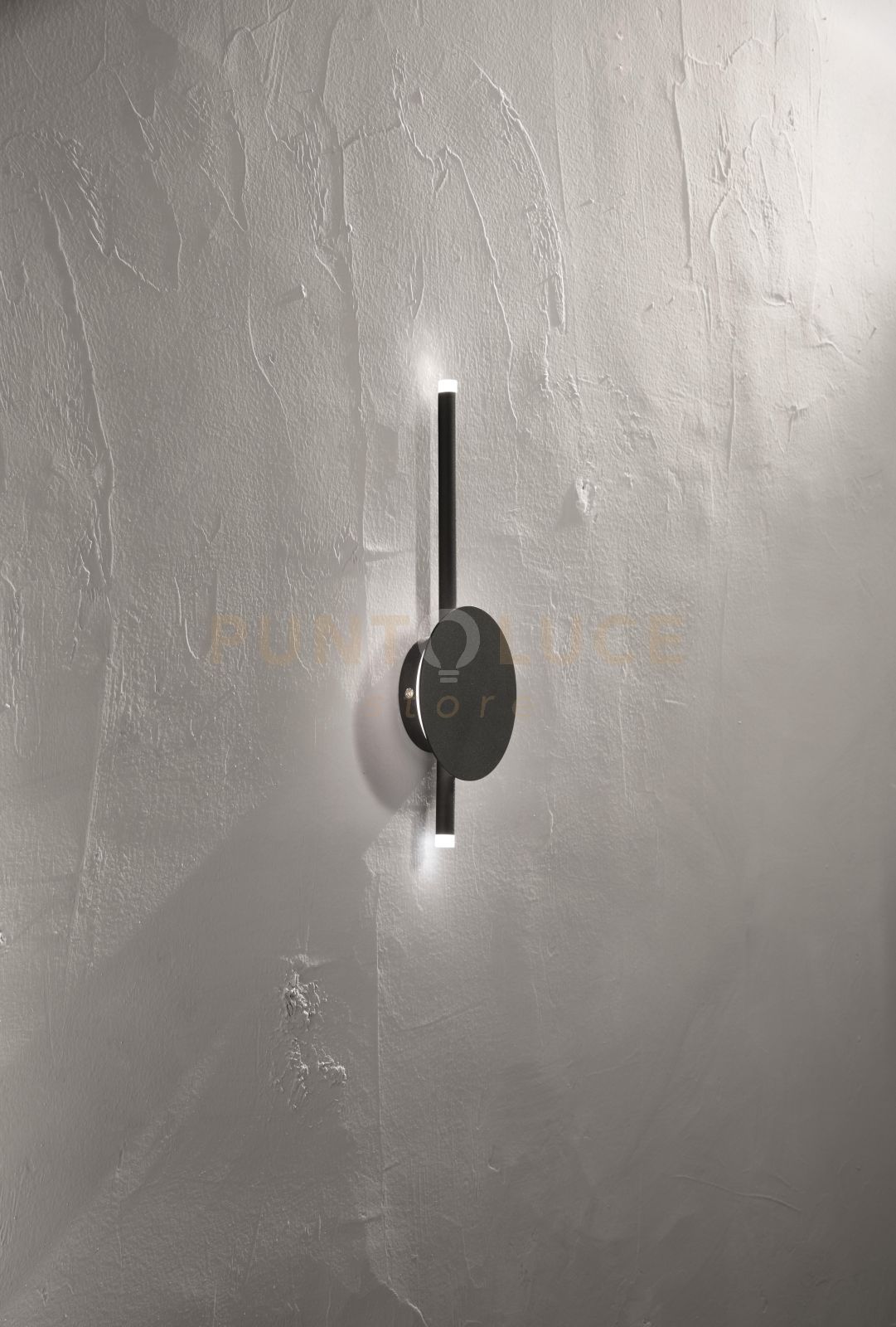 foto del prodotto applique james a led nero 3000k 560w 16w dimmerabile d.15cm h. 40cm