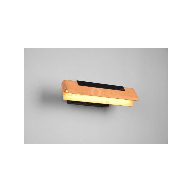 foto del prodotto applique kerala led legno naturale e metallo nero 241670132