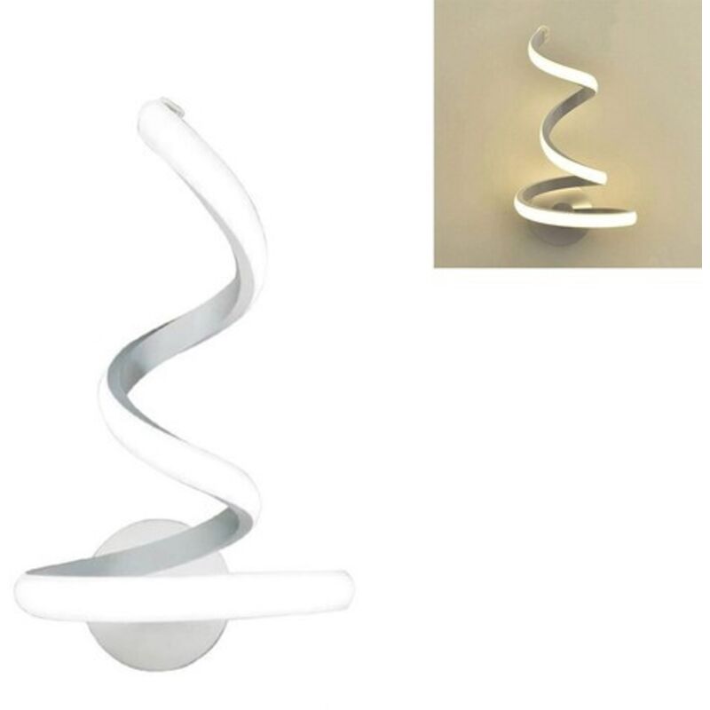 foto del prodotto applique lampada interno moderna parete muro spirale 13w luce naturale st-002