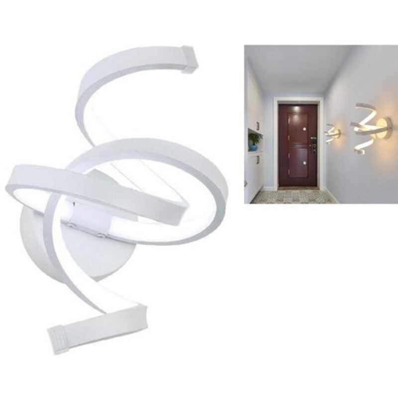 foto del prodotto applique lampada interno moderna parete muro spirale 15w luce calda st 004