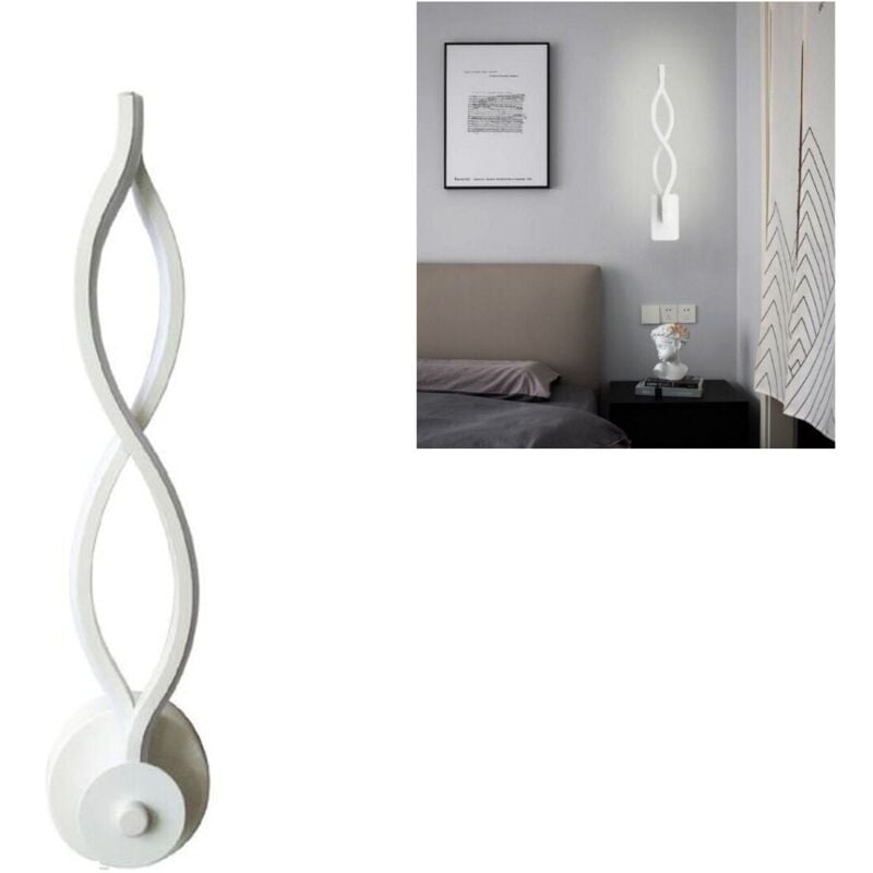 foto del prodotto applique lampada per interno moderna da parete muro 12w luce fredda sj 092