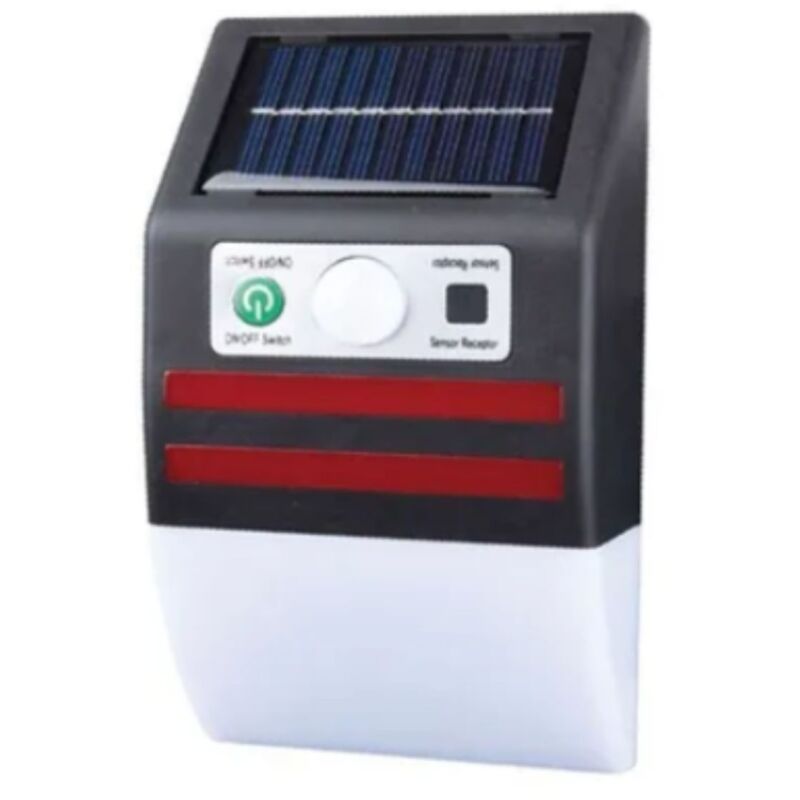 foto del prodotto applique lampada solare eme rg enza parete sensore movimento luce rossa te b0598