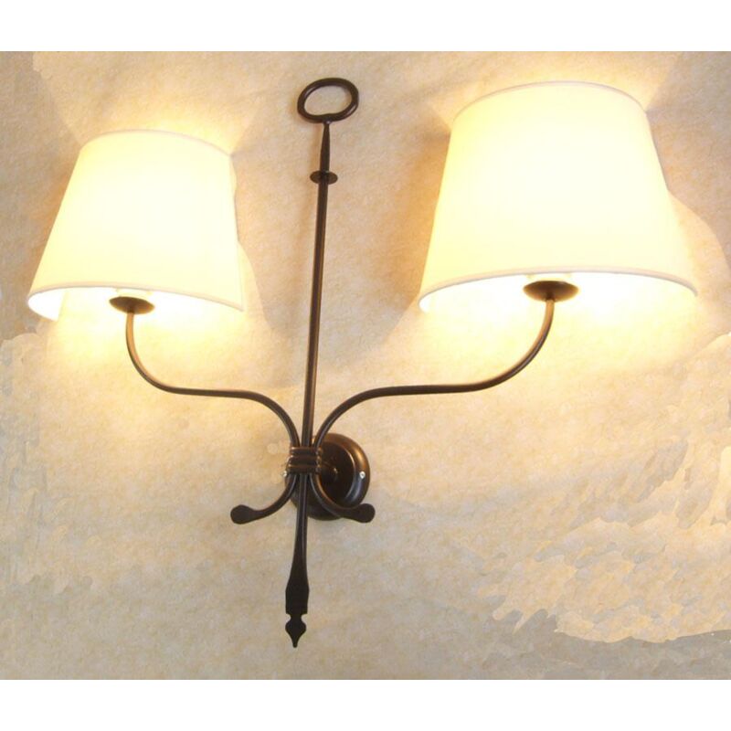 foto del prodotto applique lanterna loira 2 luci d.35 ferro battuto cruccolini lampade lanterne