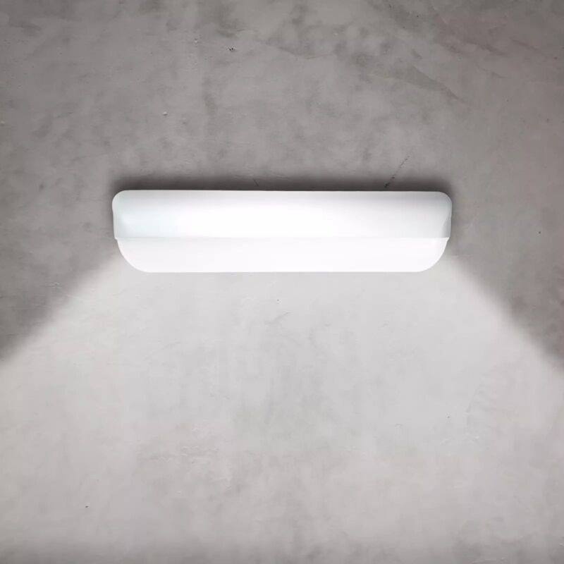 foto del prodotto applique led 12w per esterno, plafoniera per parete, bianco nero, facile montaggio 6500k maka