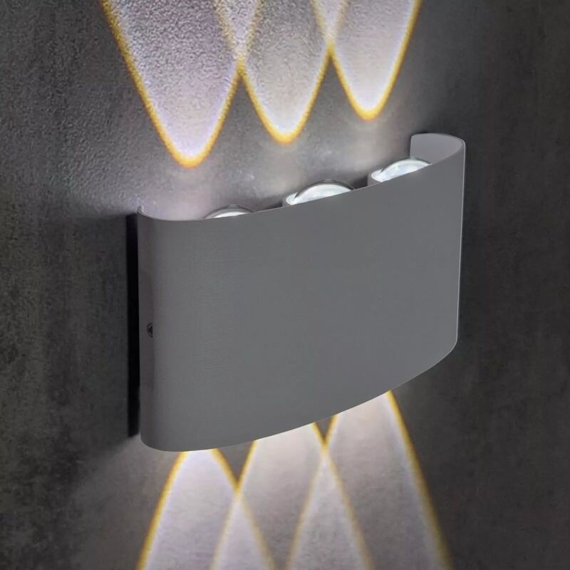 foto del prodotto applique led 16w con doppia luce, protezione ip65, montaggio facile a muro per esterni 4000k maka