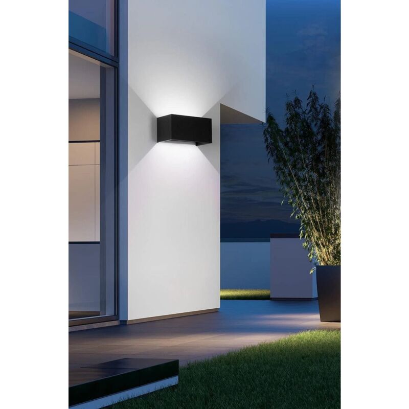 foto del prodotto applique led 24 w lampada da parete doppia emissione luce bianca 6500k nero