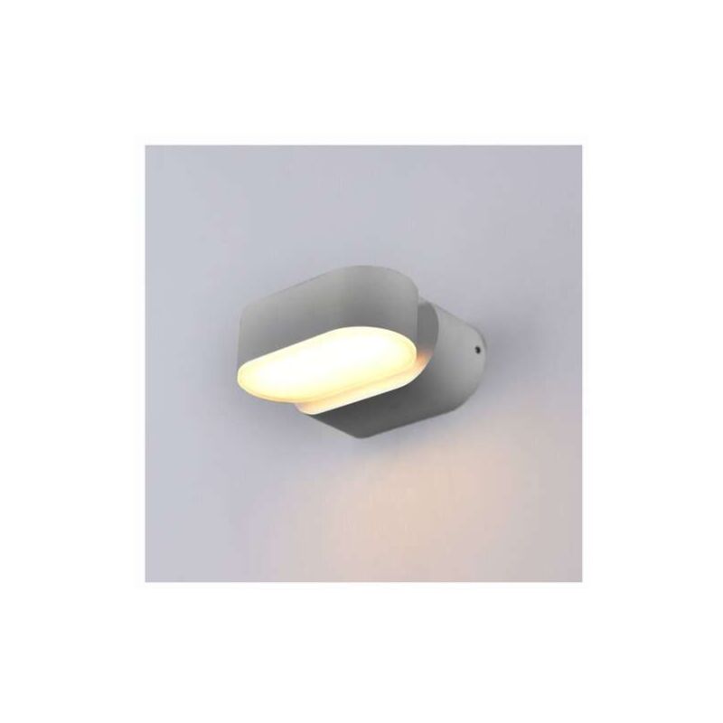 foto del prodotto applique led 6w impermeabile ip54 grigio bianco caldo 3000k