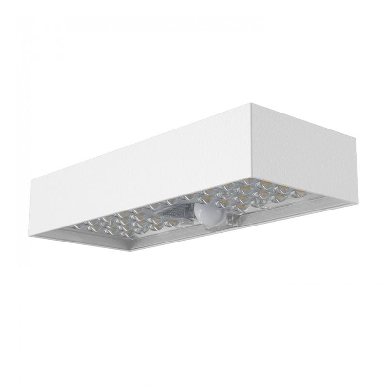 foto del prodotto applique led a carica solare 800 lumen, con rilevatore di movimento. bianco velamp