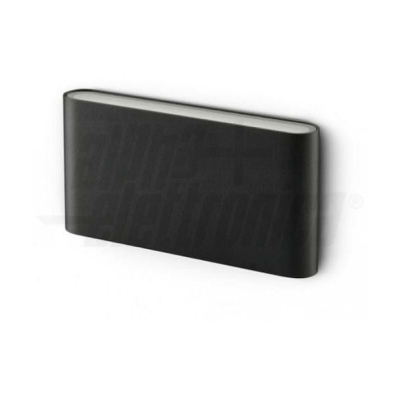 foto del prodotto applique led alpha elettronica twin 12w 3 4 6k ip54 nero jo480 40cct