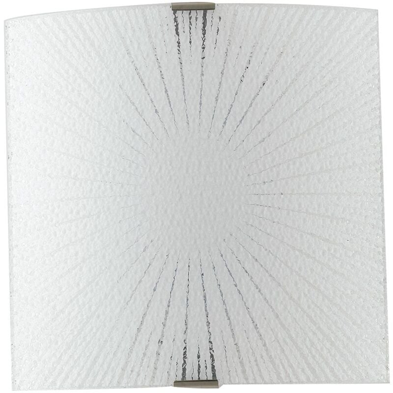 foto del prodotto applique led chantal in vetro bianco 12w 4000k luce naturale 26 cm.