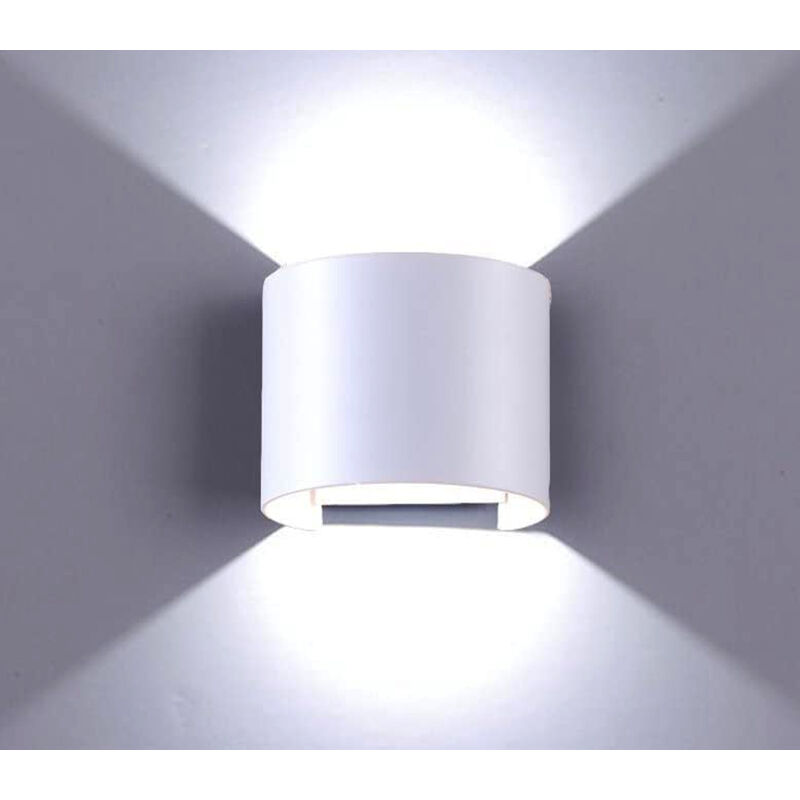 foto del prodotto applique led cob lampada muro 20w ovale bianco luce fredda interno esterno fd19