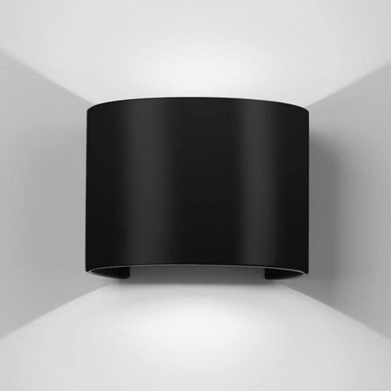 foto del prodotto applique led cob lampada parete 20w ovale nero freddo interno esterno 19