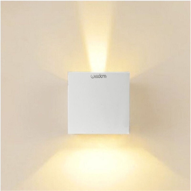 immagine 0 del prodotto applique led cubo lampada da parete 10w 1300lm luce regolabile updown ip65 bianco caldo trade shop traesio