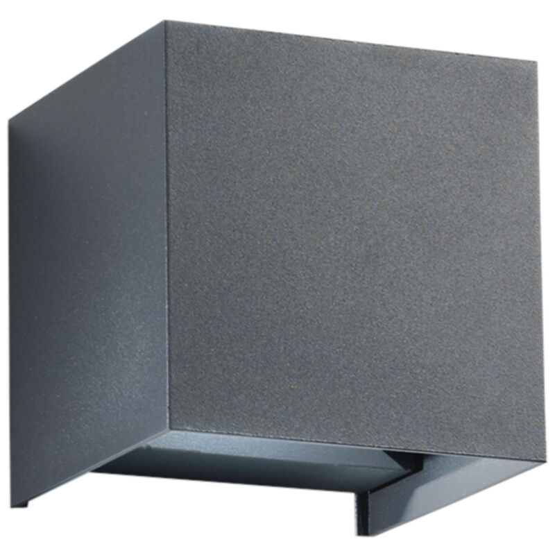 foto del prodotto applique led da esterno alfa in alluminio antracite 2x10w con cct ip54 12 cm.'