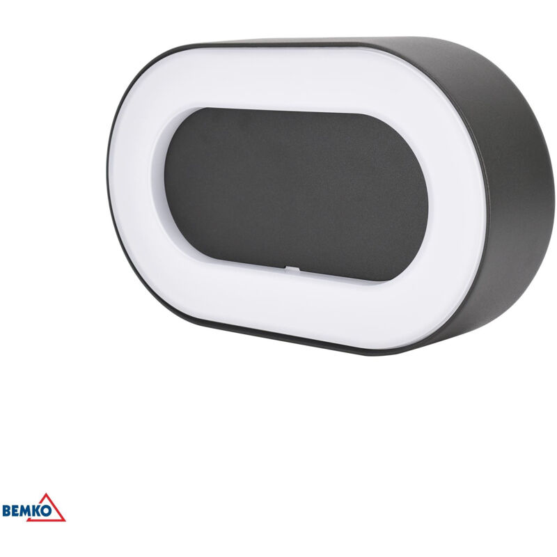 foto del prodotto applique led da esterno decorativo valit 10w 3000k 800lm ip65 grafite 203x45x123mm