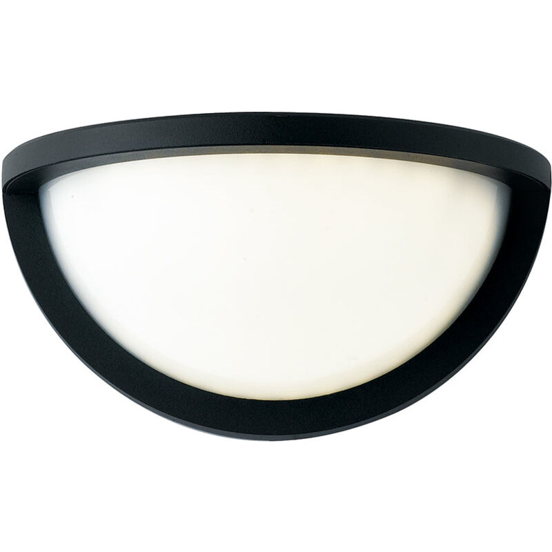 foto del prodotto applique led da esterno detroit angolare nera 10w 4000k (luce naturale)'